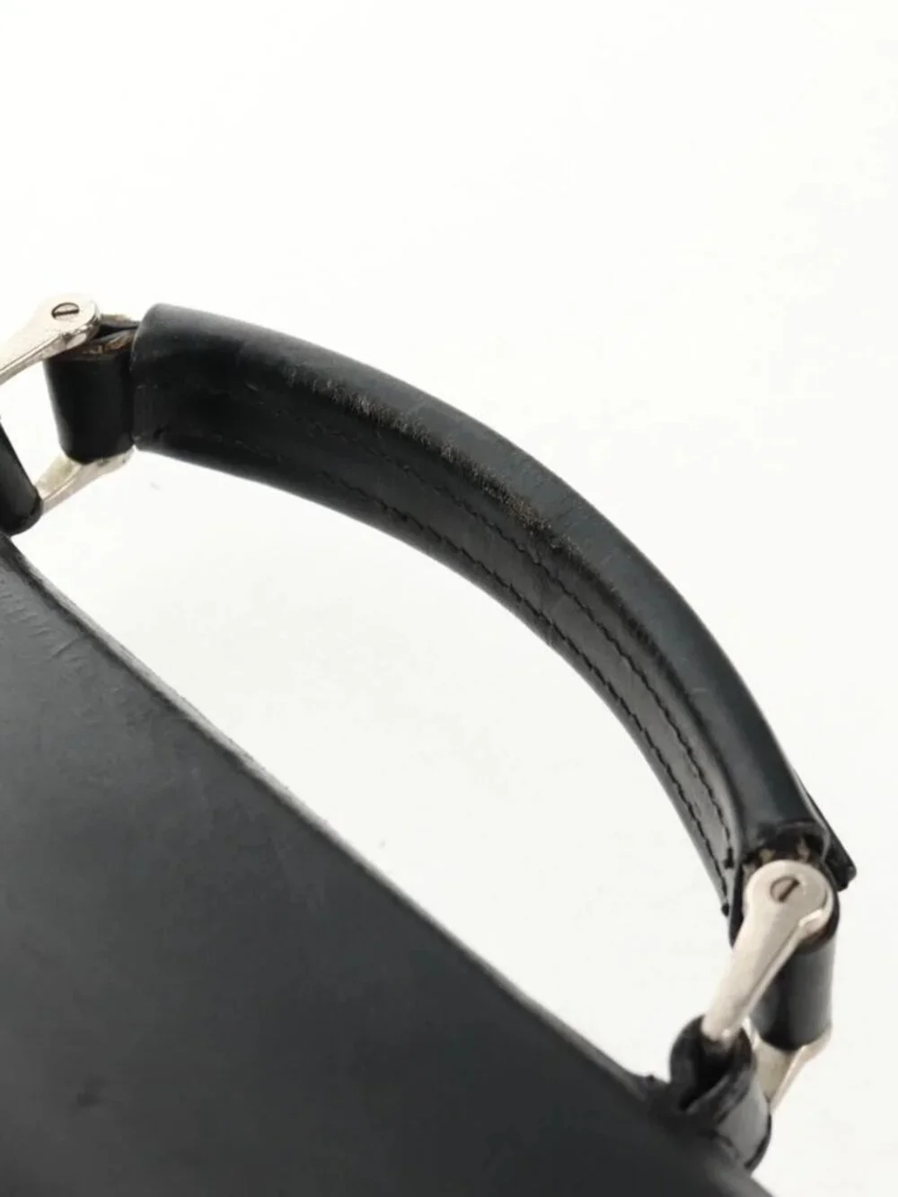 PRADA Hand Bag Nylon Leather Black Silver Auth bs32080 - Picture 9 of 16